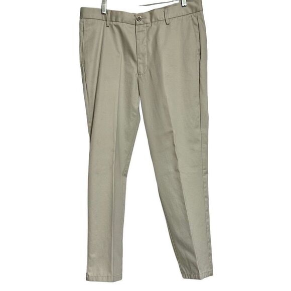Dockers Flat Front Pants Men's Size 36x30 Cream Khaki Slim Fit Bottoms - Picture 2 of 10